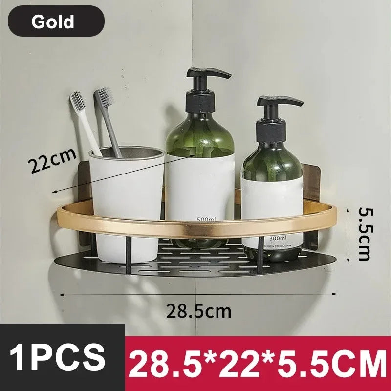 Aluminum Bathroom Shelf - No Drill Shower Organiser Rack