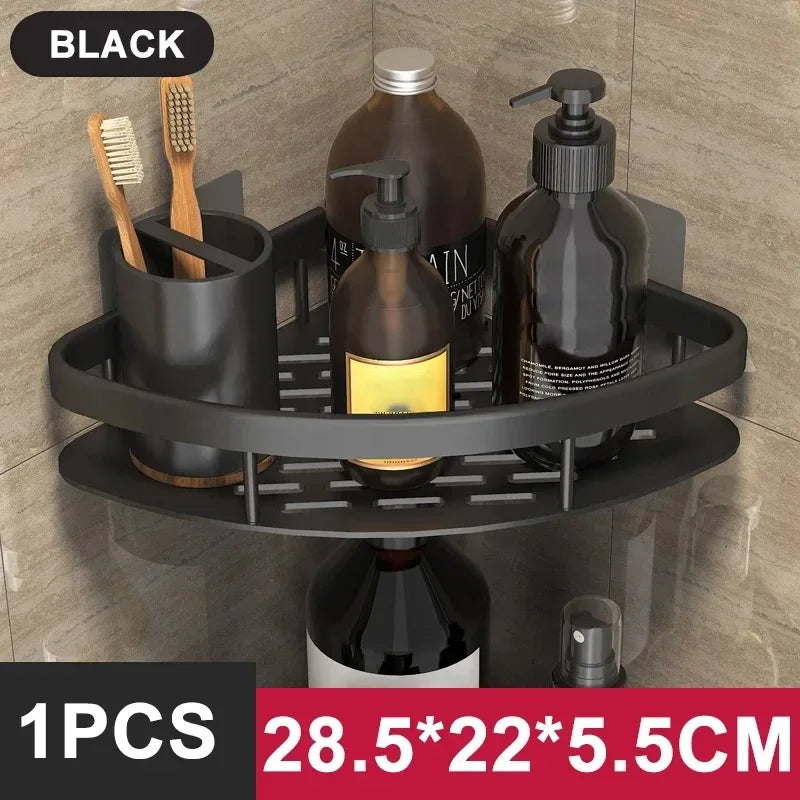 Aluminum Bathroom Shelf - No Drill Shower Organiser Rack