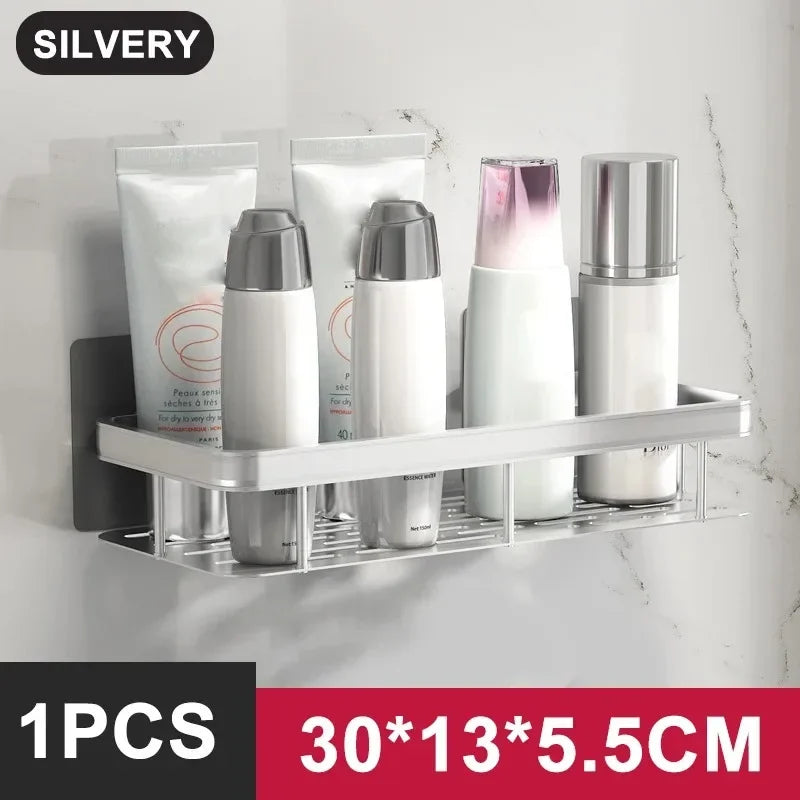 Aluminum Bathroom Shelf - No Drill Shower Organiser Rack