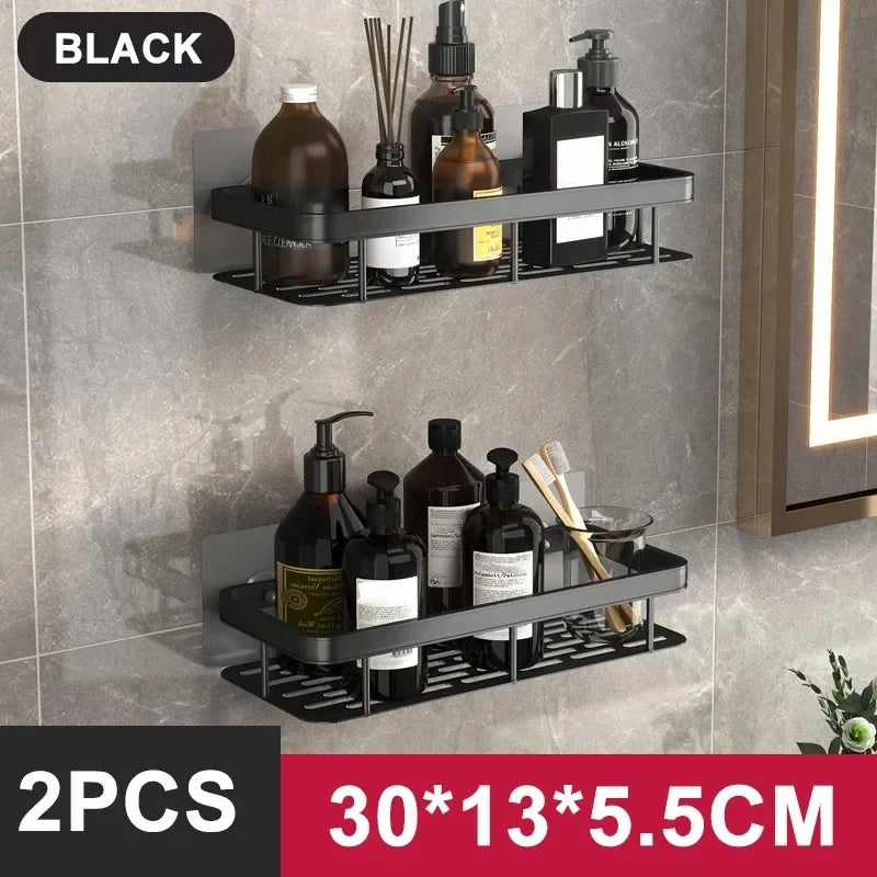 Aluminum Bathroom Shelf - No Drill Shower Organiser Rack