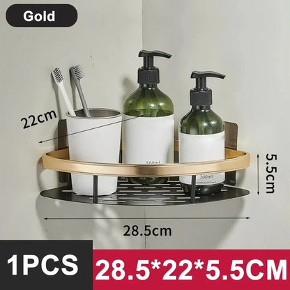 Aluminum Bathroom Shelf - No Drill Shower Organiser Rack