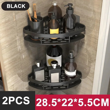 Aluminum Bathroom Shelf - No Drill Shower Organiser Rack