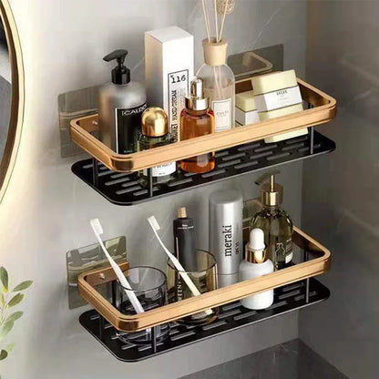Aluminum Bathroom Shelf - No Drill Shower Organiser Rack